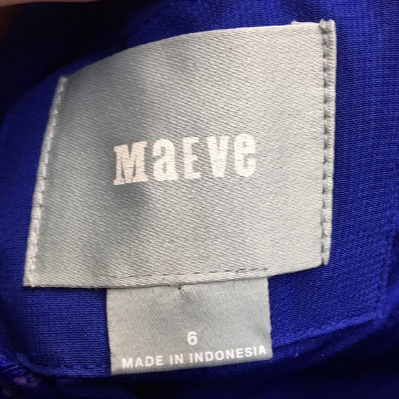 Anthropologie Maeve Averie Blue Aztec Brocade Dress Size 6 Like-NEW - Picture 5 of 6